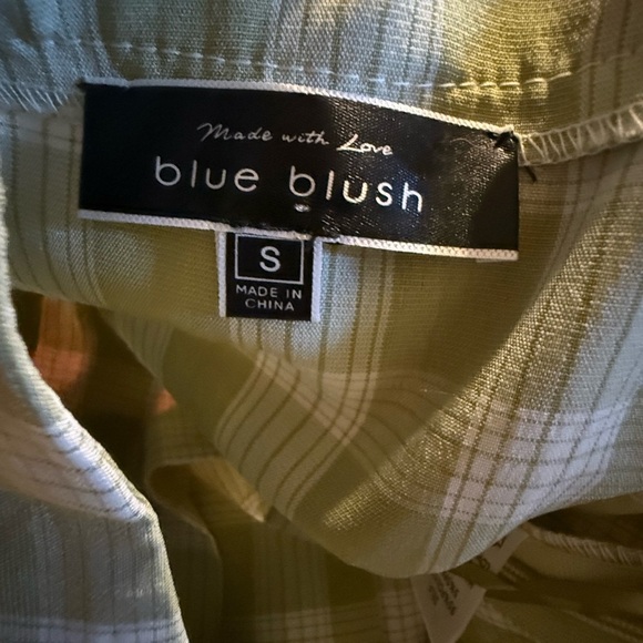 Blue Blush Gingham Pleated Mini Skirt - Picture 2 of 4